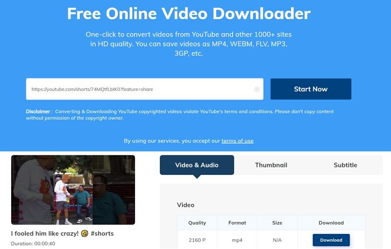 how to download from youtube url