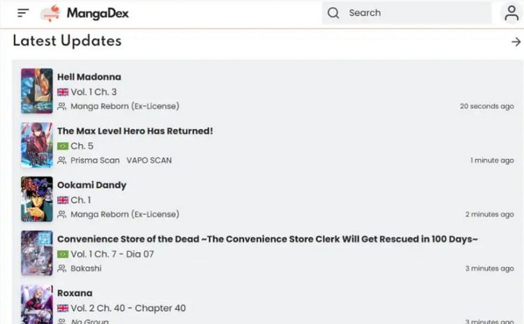 mangadex site