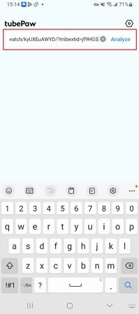 paste link to analyze