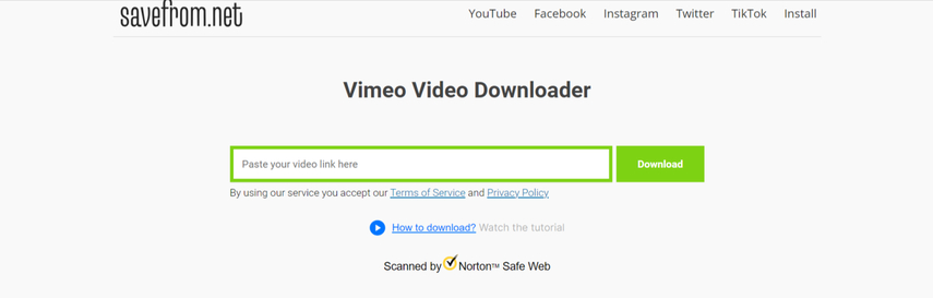 simple vimeo downloader