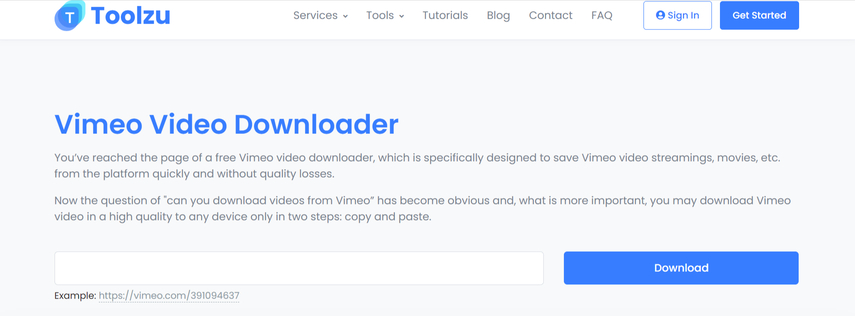 simple vimeo downloader