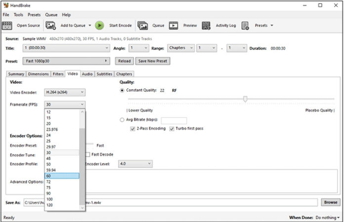 convertir videos a 60fps