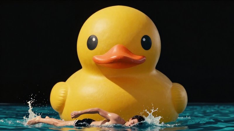 jaws parody rubber duck facebook cover