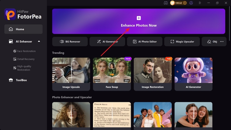 enhance text image using fotorpea