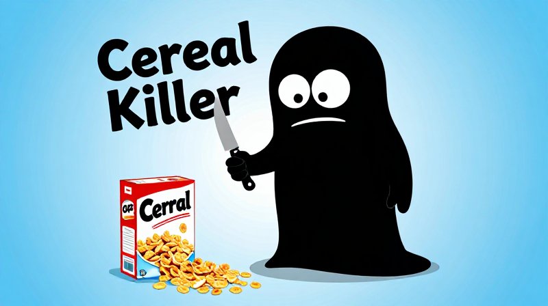 visual pun cereal killer facebook cover