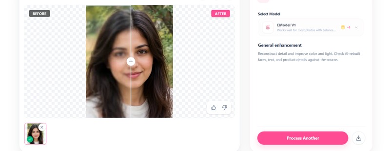 ezenhancer ai before and after blurry
