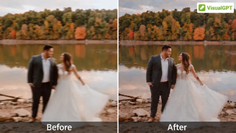 wedding photo comparison with the visualgpt