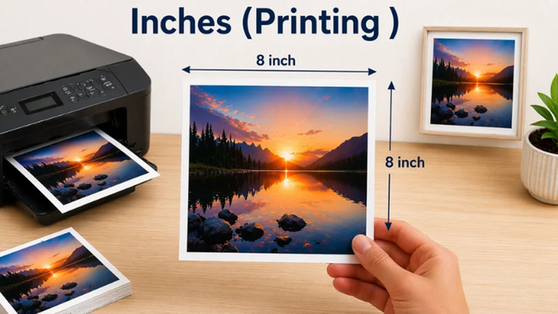 8x8 photo size in inches printing