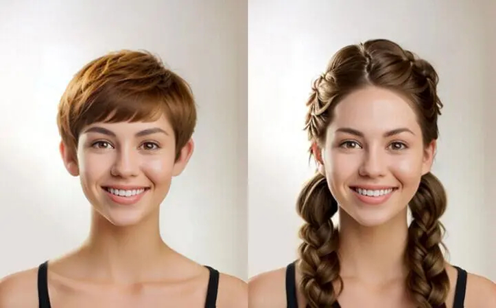 a girl with buzz cuts mohawks