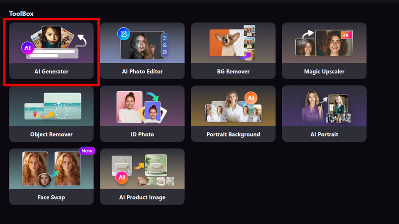 Clicking the AI Generator