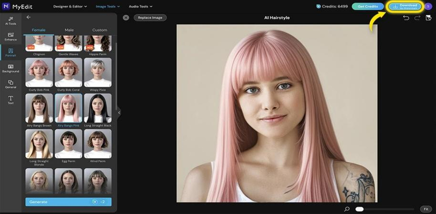 additional ai hairstyle