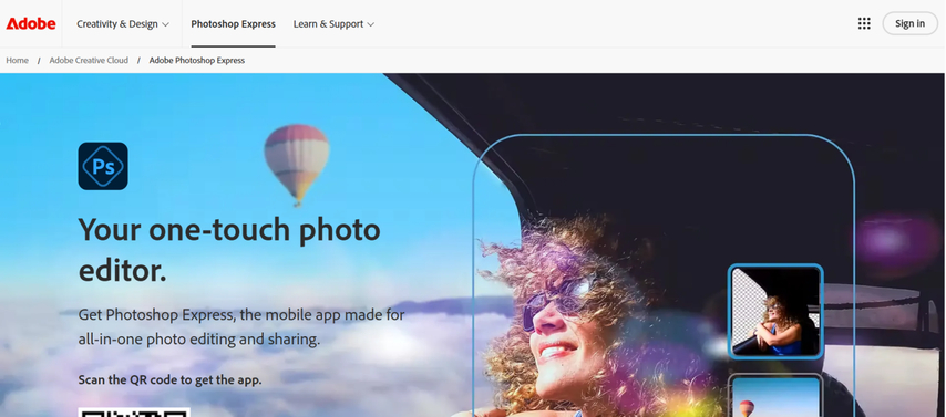Pinterest基本編集用の写真エディター