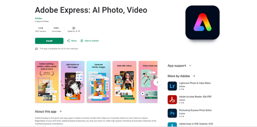 adobe spark app to add words to photos