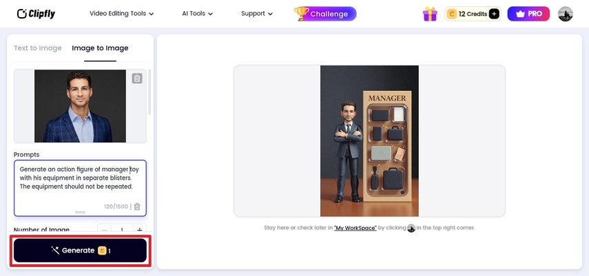 generate action figure with prompt