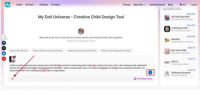type prompt and attach image