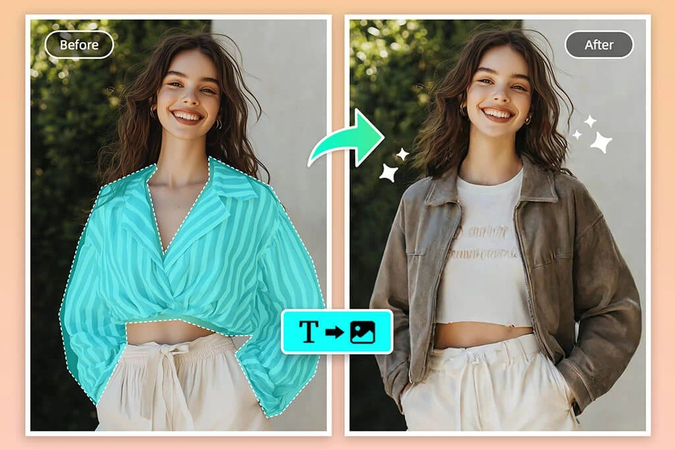 photo of the same girl with ai clothes changer