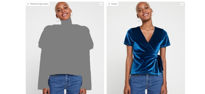 ai female model in outfit generator