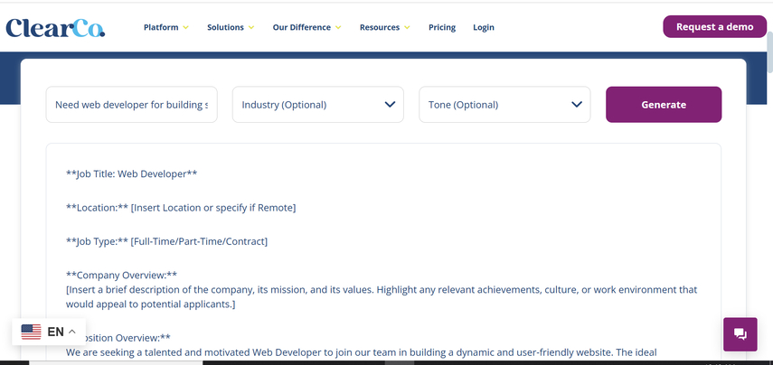 ai generate job description