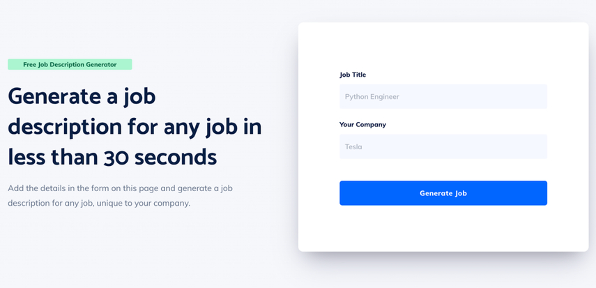 ai generated job descriptions