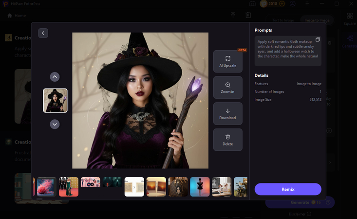turn yourself into Goth makeup using ai filters