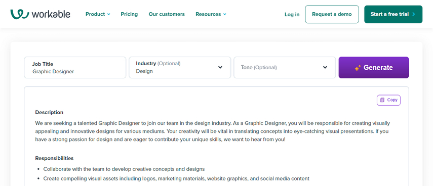 ai job description generator