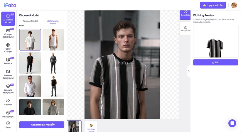 ifoto ai male model generator