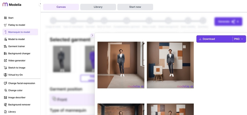 generate ai male models with modelia