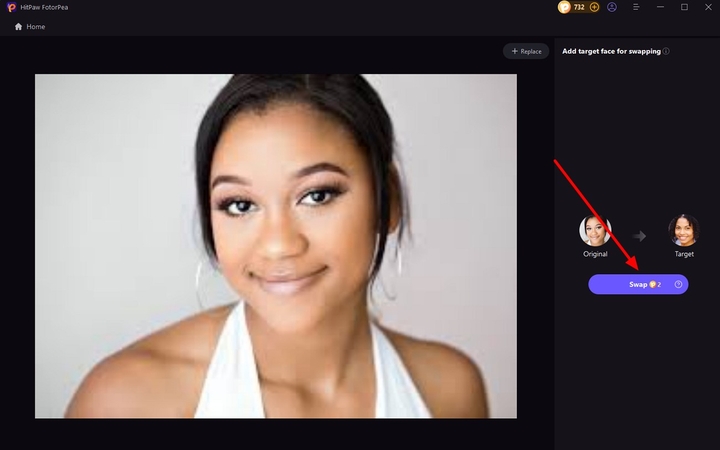 import target image and hit swap