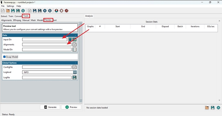 upload the target and original images