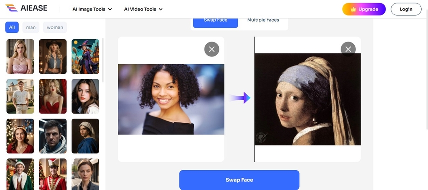 swap faces with aiease