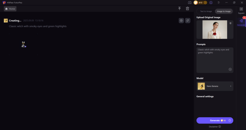 ai processing the photo