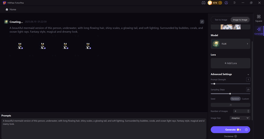 ai processing the photo