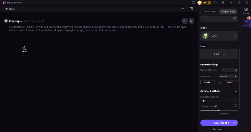 ai processing the photo