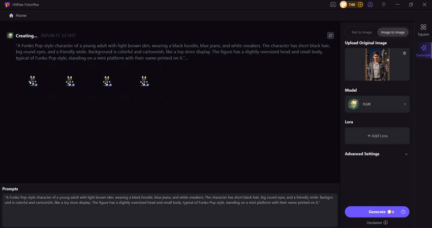 ai processing the photo