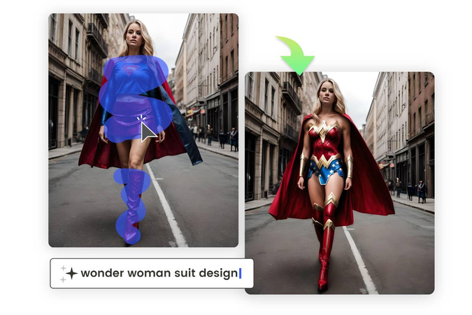 ai outfirt changer into superhero costumes
