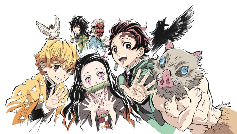 official anime-style demon slayer wallpaper