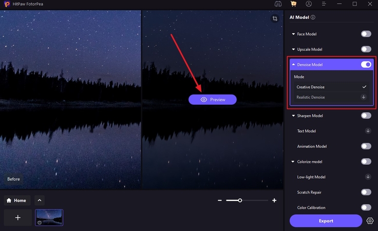 remove noise from astro photography