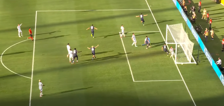 Arfsten's goal in the Costa Rica VS USA match