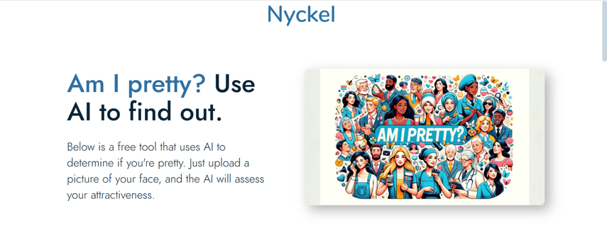 attractiveness ai test with nyckel