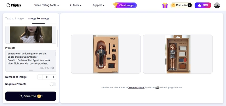 clipfly barbie dolls with your image