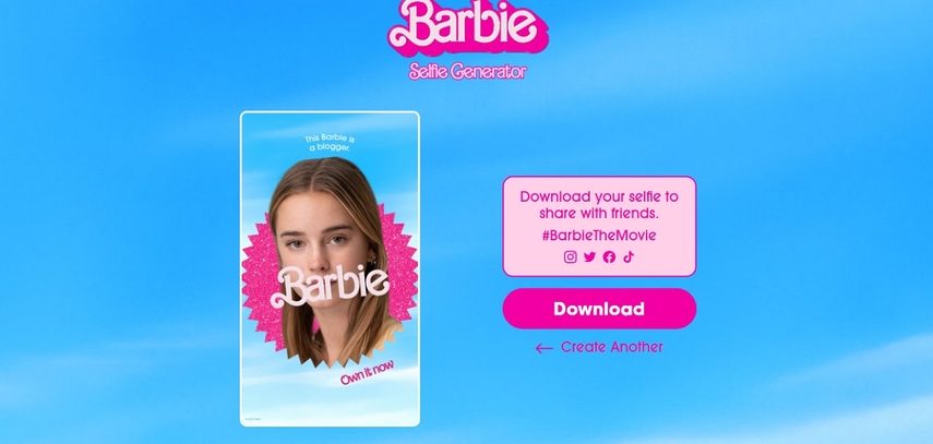create barbie selfies online