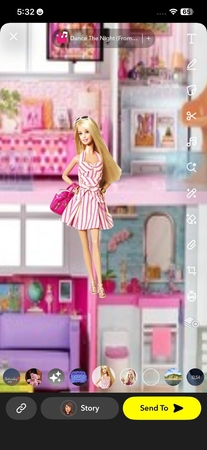 snapchat creates quick barbie selfies