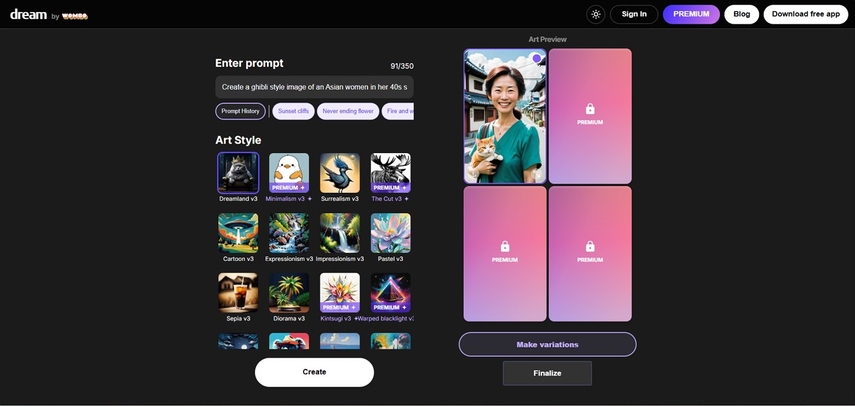 prompt for anime images from dream.ai