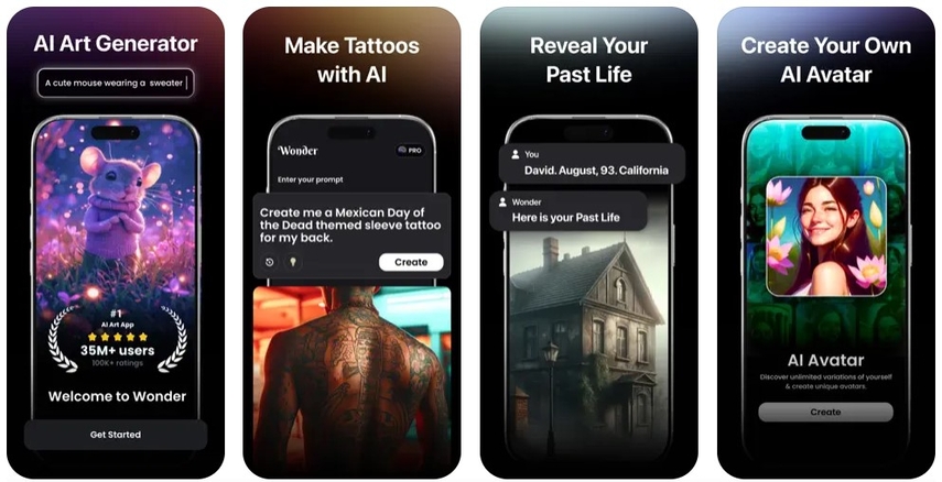 wonder ai art generator app