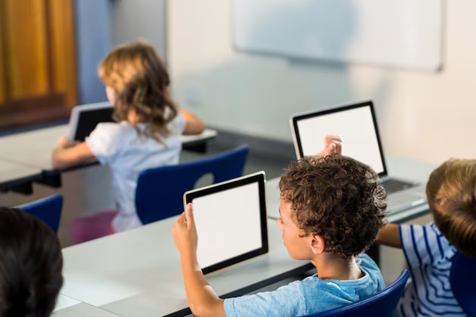 Children Using Tablets in a Classroom