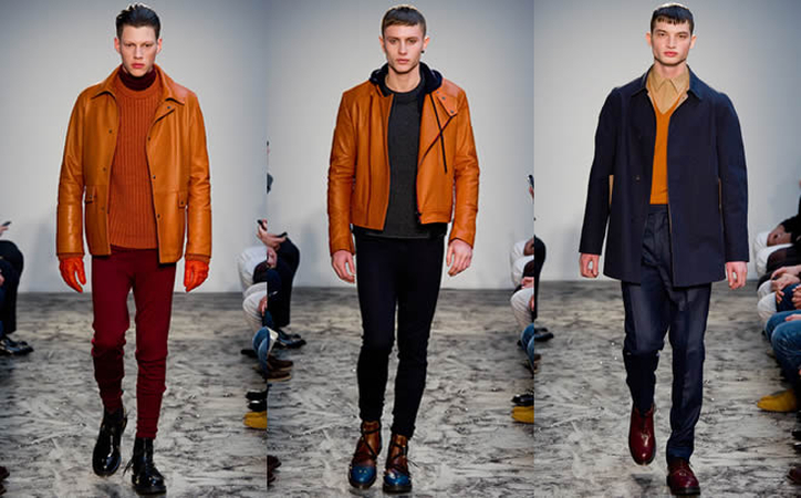 burnt orange outfit male