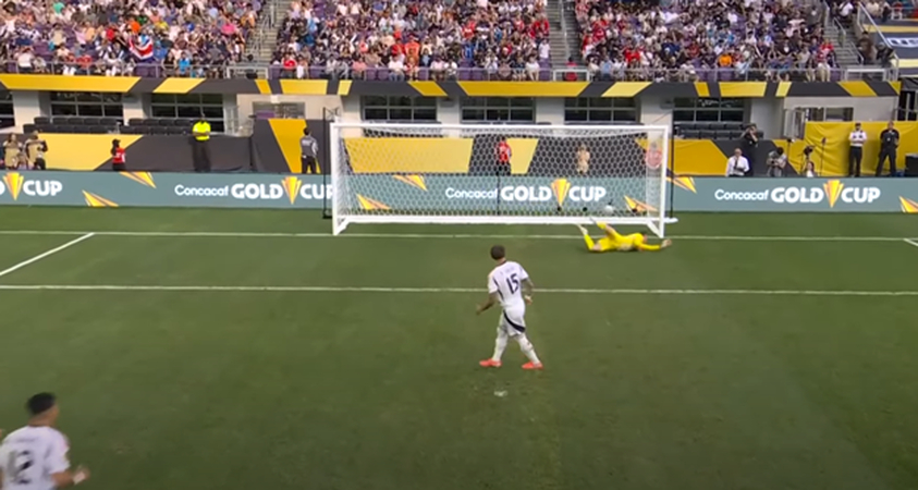 Calvo's penalty goal in the Costa Rica VS USA match