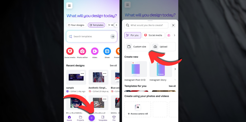 canva app to put words on pictures