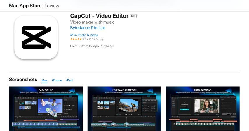 homepage-screenshot-of-capcut-on-app-preview