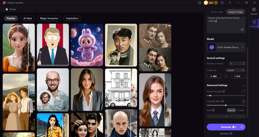 definir tamanho e resolução da imagem